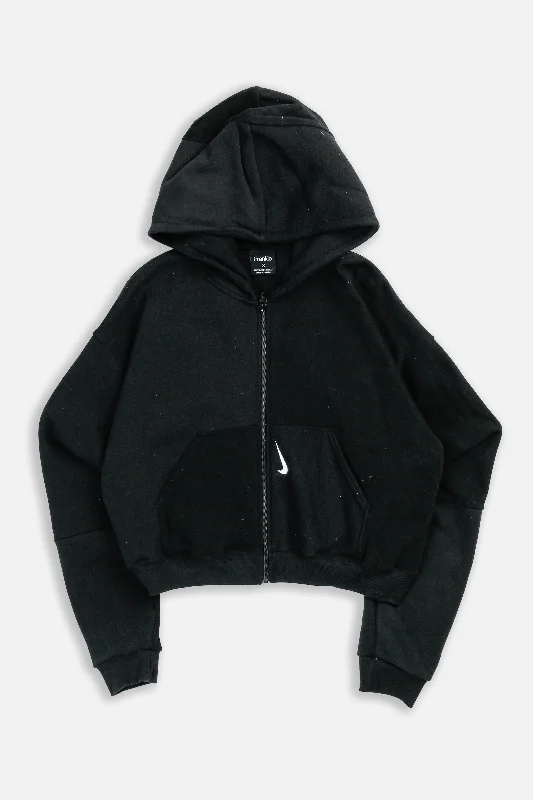 Rework Nike Crop Zip Hoodie - M