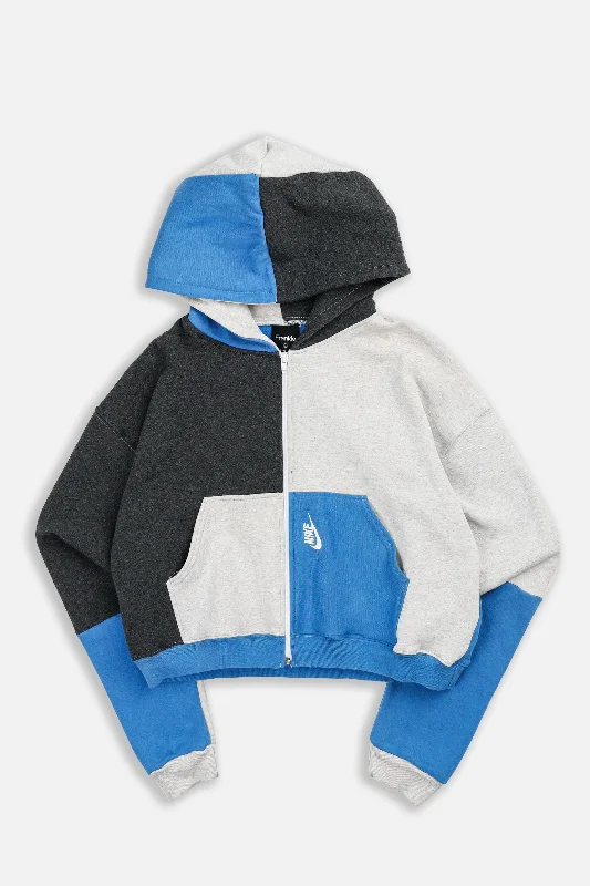 Rework Nike Crop Zip Hoodie - M