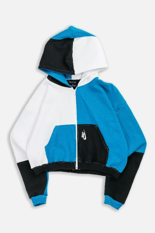 Rework Nike Crop Zip Hoodie - M