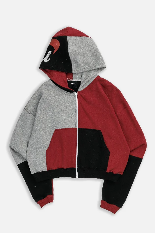 Rework Nike Crop Zip Hoodie - M