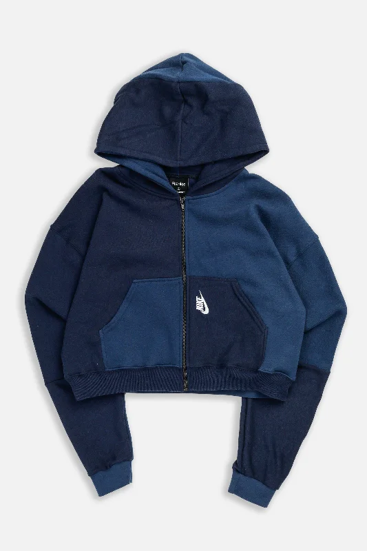 Rework Nike Crop Zip Hoodie - S