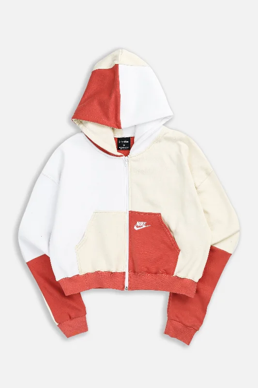 Rework Nike Crop Zip Hoodie - XS