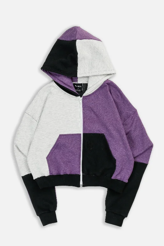 Rework Nike Crop Zip Hoodie - XS