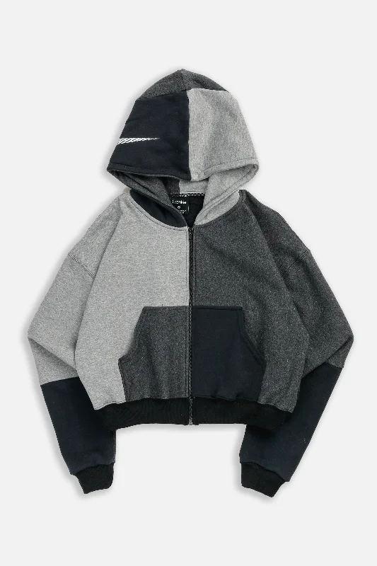 Rework Nike Crop Zip Hoodie - XS