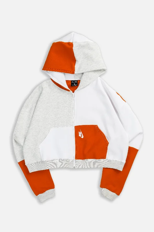 Rework Nike Crop Zip Hoodie - XXL