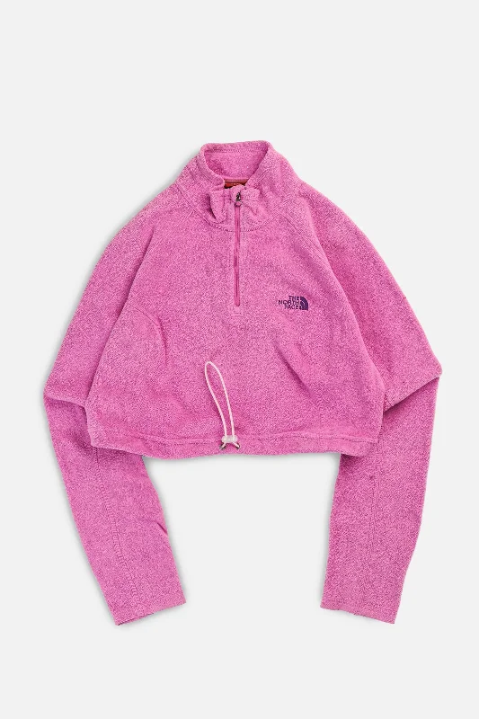 Rework North Face Crop Fleece Sweater - S