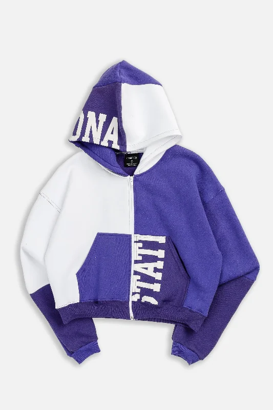 Rework Winowa State Crop Zip Hoodie - XS