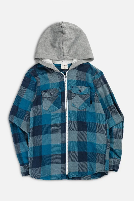 Unisex Rework Hooded Flannel - XS