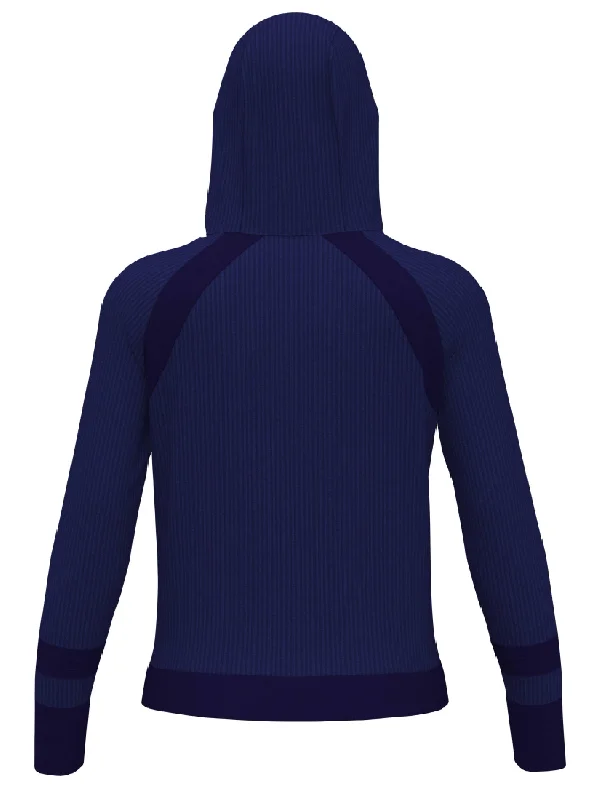 Womens Full-Zip Texture Hoodie Sweater