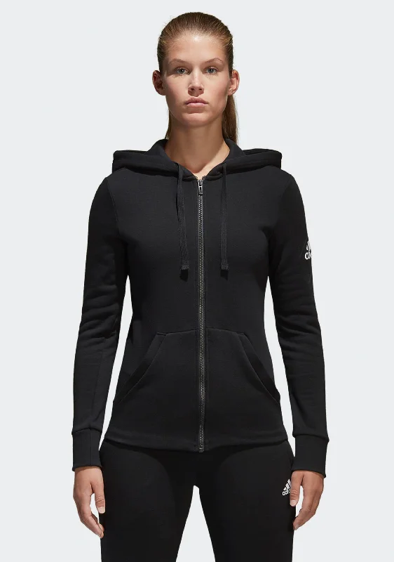 Adidas Womens Essential Solid Full Zip Hoodie <br> S97085