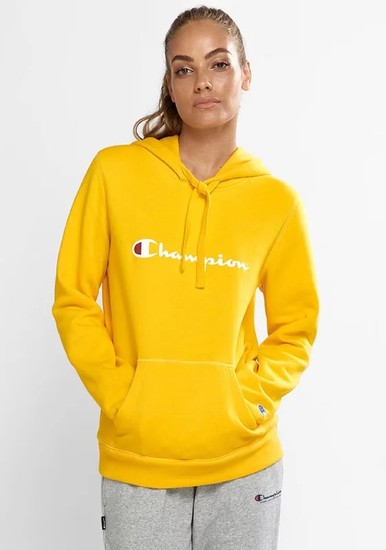 Champion Womens Script Hoodie <BR> CWG4N PFJ PASSION MANGO