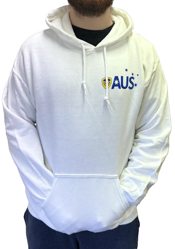 Gildan Adult Leeds Supporter Hoodie White <BR> LEE124AA