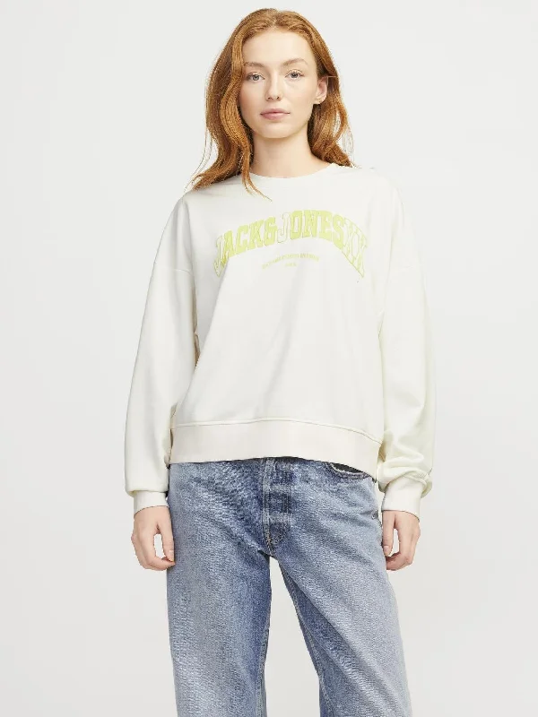 JJXX Ladies Ava Relaxed Fit Crew Neck Sweat-VANILLA