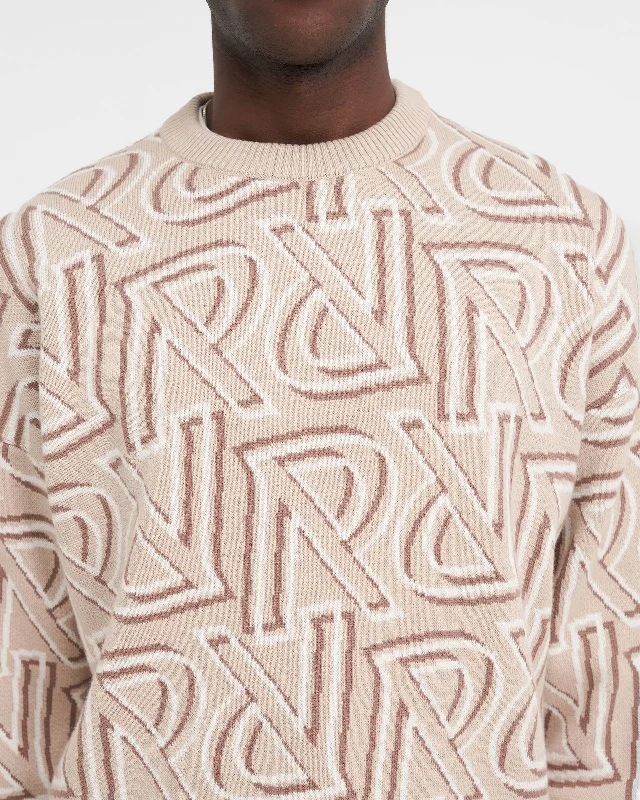 Monogram Knit Sweater - Cashmere