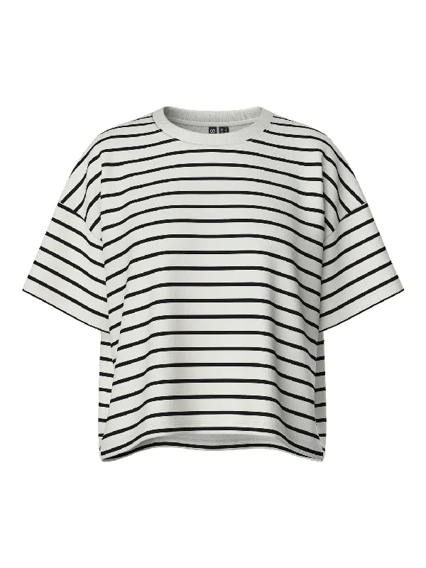 Pieces Ladies Chilli Striped Sweat-CLOUD DANCER