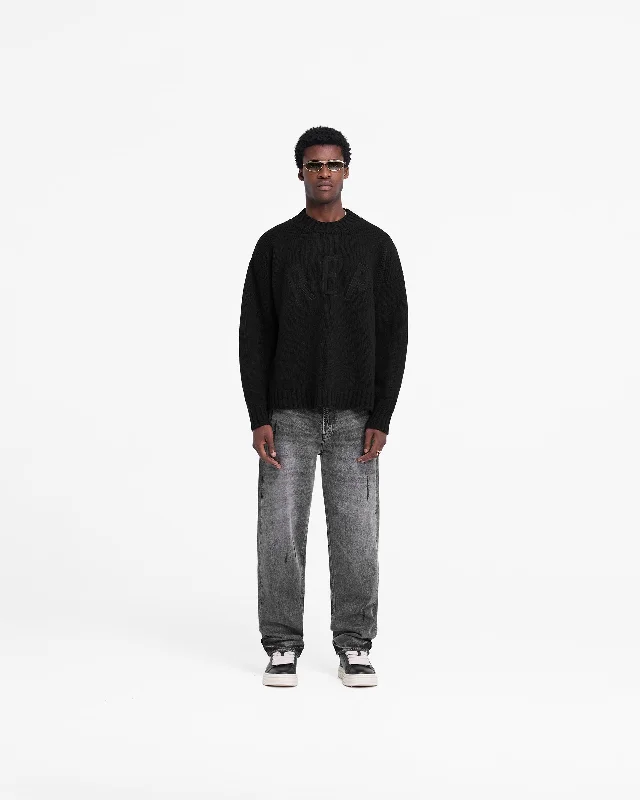 Rep Knit Jumper - Black