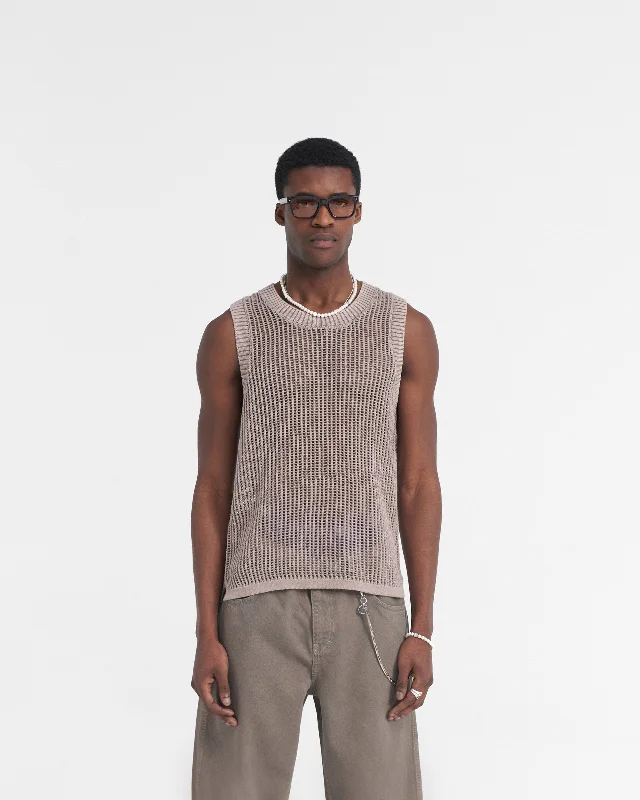 Washed Knit Vest - Dawn