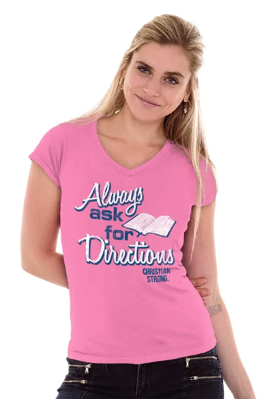 Always Ask Junior Fit V-Neck T-Shirt