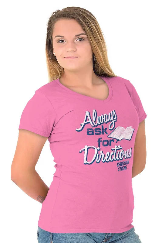 Always Ask Junior Fit V-Neck T-Shirt