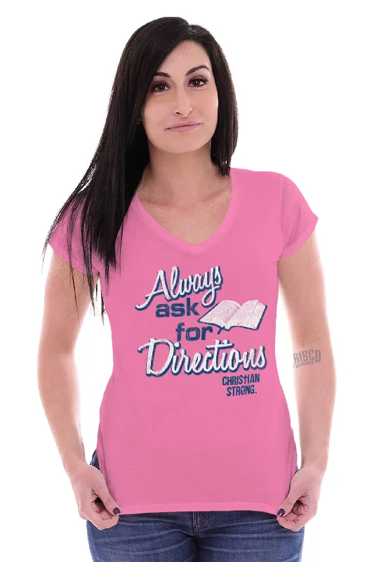 Always Ask Junior Fit V-Neck T-Shirt