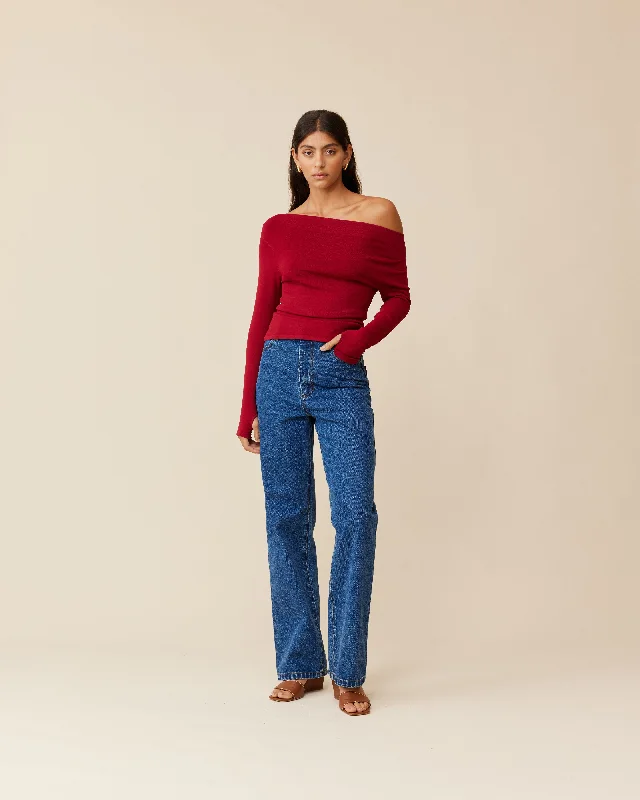 EMMA KNIT LONG SLEEVE SANGRIA