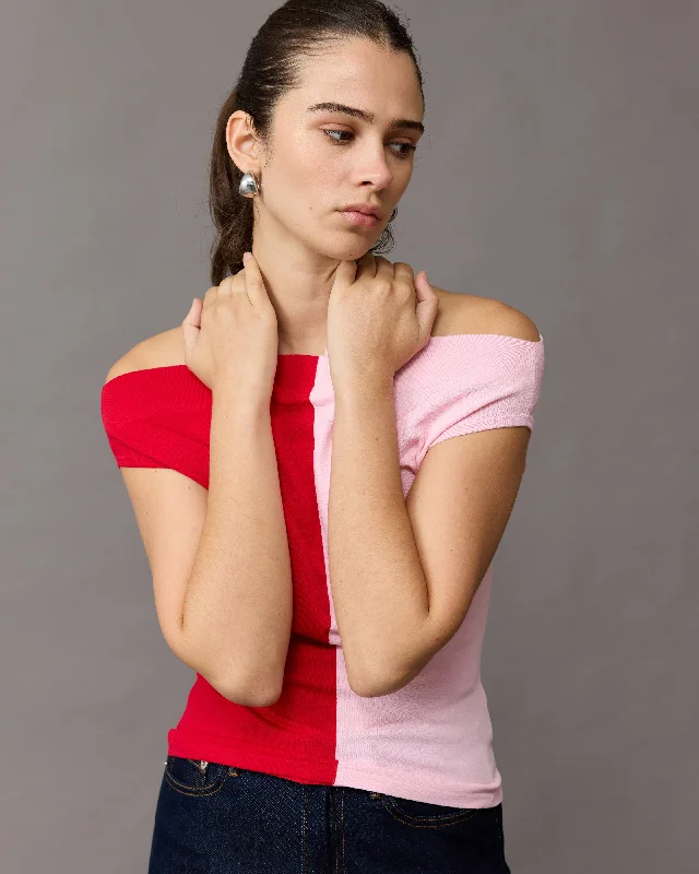 EMMA KNIT TOP PINK CHERRY