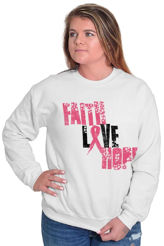 Pink Faith Love Hope Crewneck Sweatshirt