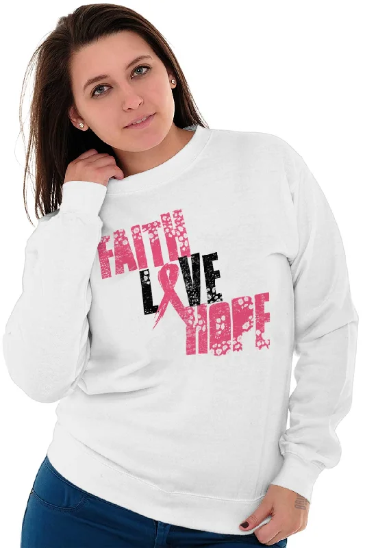 Pink Faith Love Hope Crewneck Sweatshirt