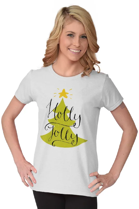 Holly Jolly Ladies T Shirt