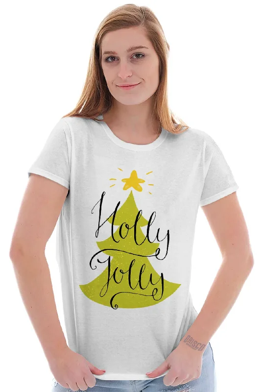 Holly Jolly Ladies T Shirt