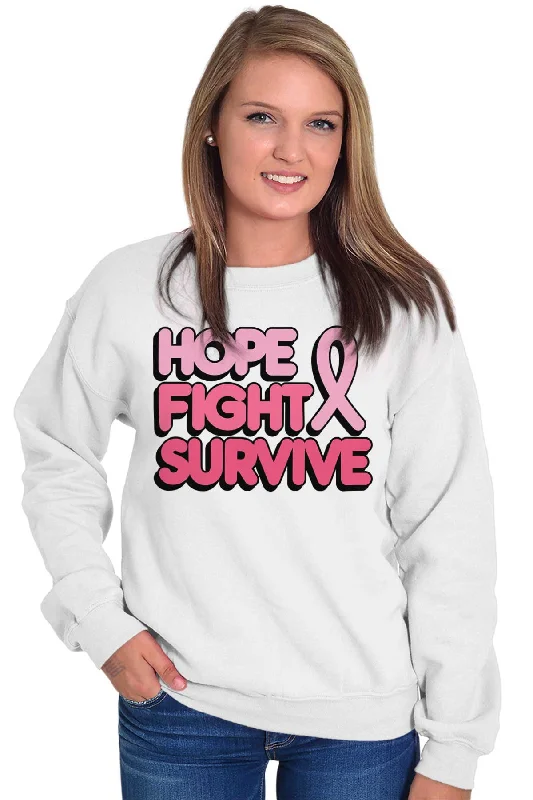 Hope Fight Survive BCA Crewneck Sweatshirt