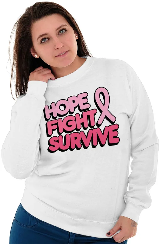 Hope Fight Survive BCA Crewneck Sweatshirt