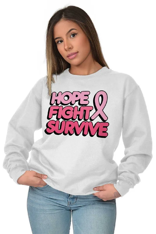 Hope Fight Survive BCA Crewneck Sweatshirt