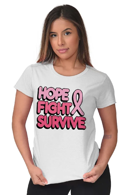 Hope Fight Survive BCA Ladies T Shirt