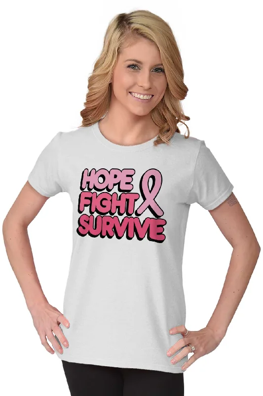 Hope Fight Survive BCA Ladies T Shirt