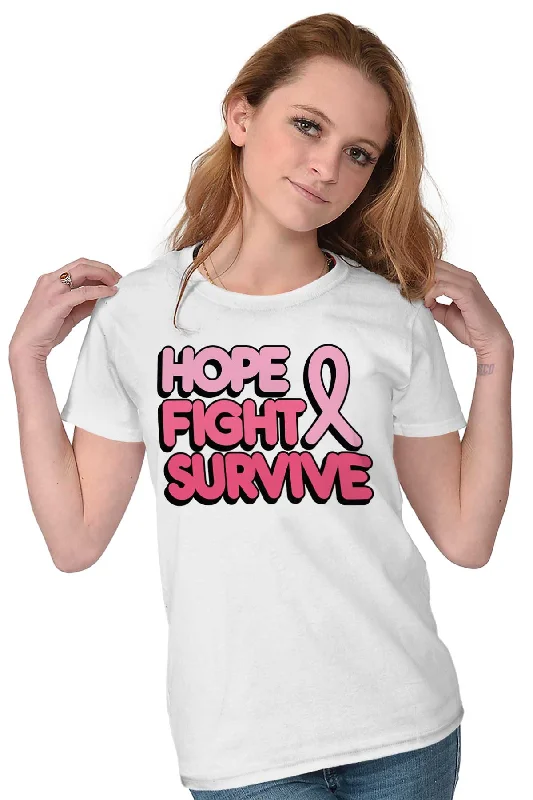 Hope Fight Survive BCA Ladies T Shirt