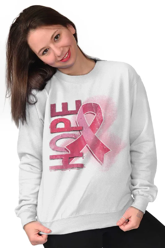 Hope Pink Ribbon Crewneck Sweatshirt