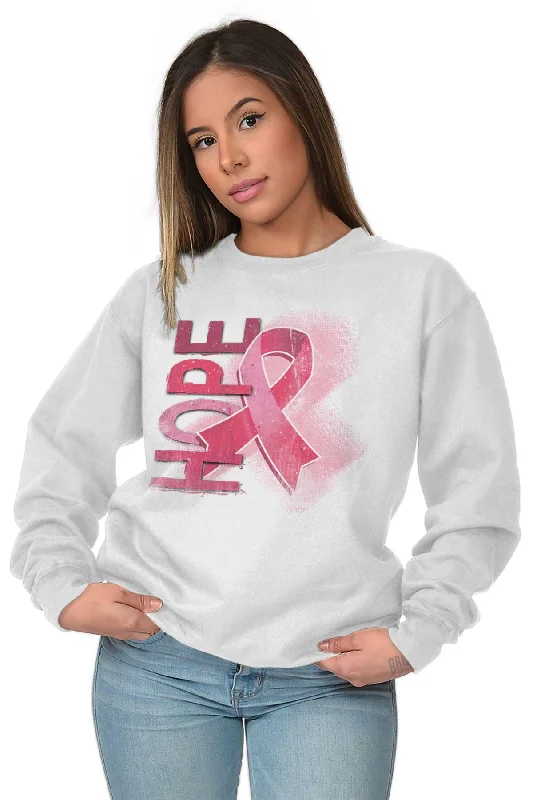 Hope Pink Ribbon Crewneck Sweatshirt