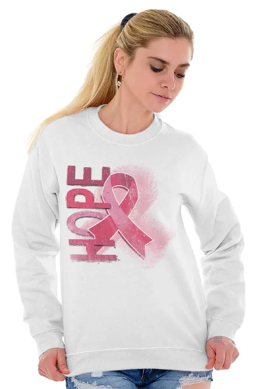 Hope Pink Ribbon Crewneck Sweatshirt