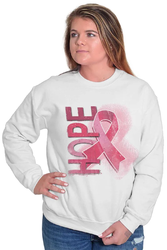 Hope Pink Ribbon Crewneck Sweatshirt