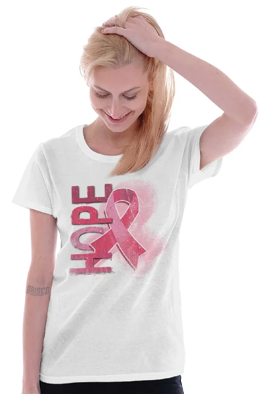 Hope Pink Ribbon Ladies T Shirt