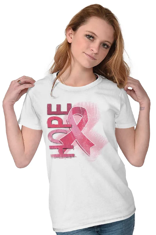 Hope Pink Ribbon Ladies T Shirt