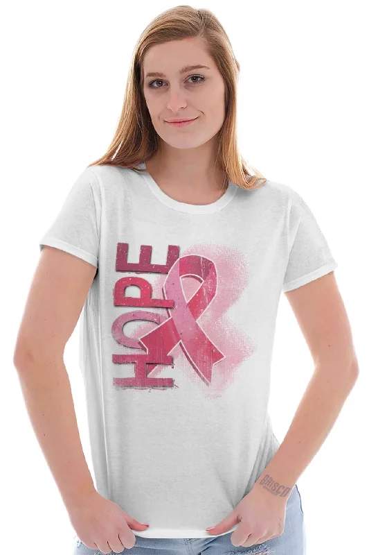 Hope Pink Ribbon Ladies T Shirt