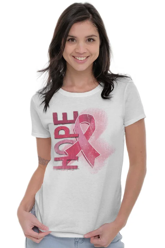 Hope Pink Ribbon Ladies T Shirt