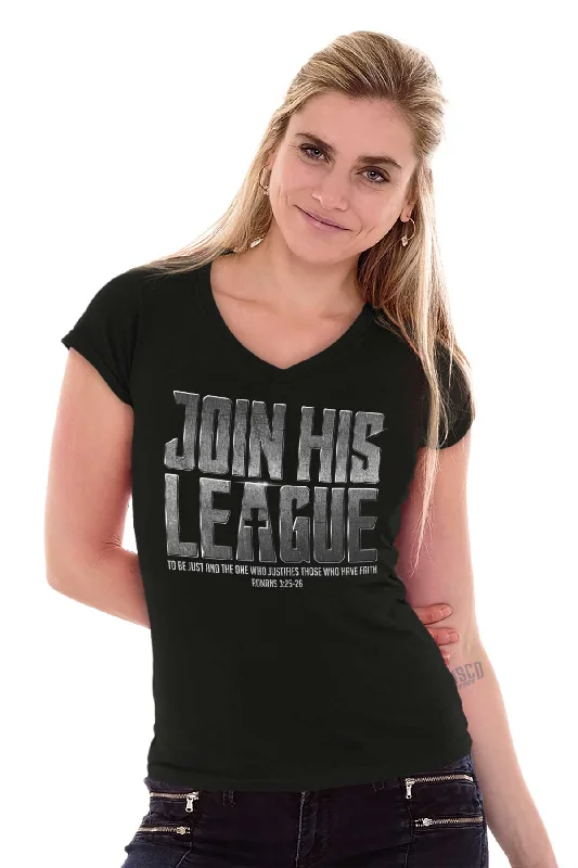 Join His League Junior Fit V-Neck T-Shirt