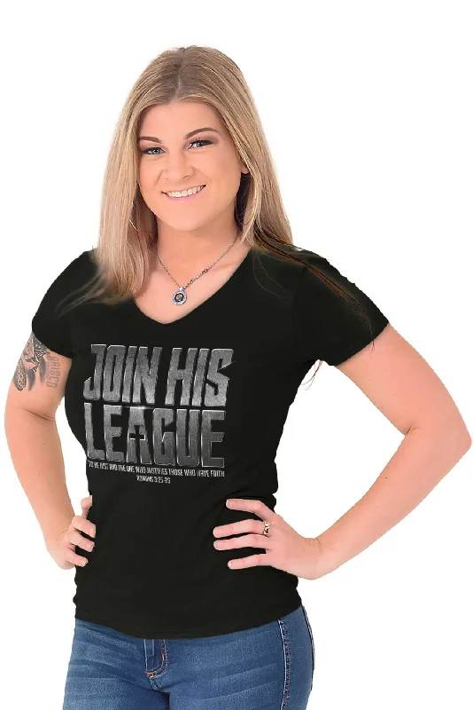 Join His League Junior Fit V-Neck T-Shirt