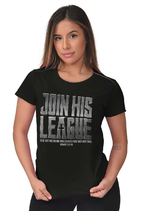 Join His League Ladies T Shirt