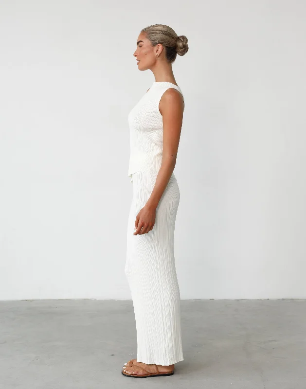 Kienna Maxi Skirt (White)