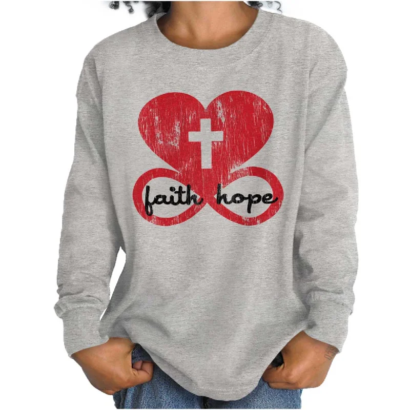 Love Faith Hope Youth Long Sleeve T-Shirt