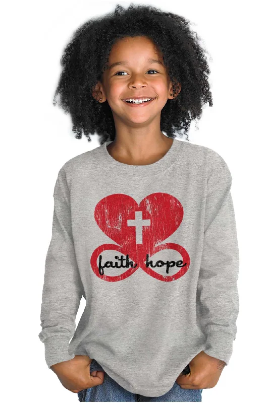 Love Faith Hope Youth Long Sleeve T-Shirt